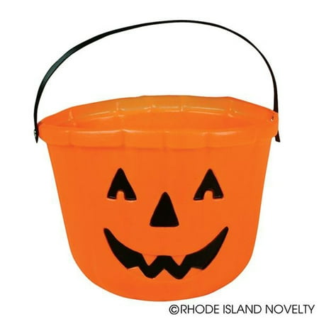 Halloween Pumpkin 7in Trick or Treat Candy Bucket Pail, 12 Pack, Orange ...