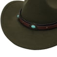 thumbnail image 3 of mgoYE Western Cowboy Hat for Kids Classic Roll Up Hat Boys Girl(Green,3-8 Years), 3 of 4