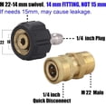 thumbnail image 3 of Pressure Washer Adapter Kit M22 14mm to 1/4'' Quick Connect Kit, 3 of 4