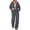 DarkGrey, variant on Women's Sweatsuits 2 Piece Outfits for Women Two Way Zipper Jacket Hoodies Fall Oversized Loungewear Sets with Wide Baggy Leg Sweatpants with Pockets