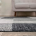 thumbnail image 3 of World Rug Gallery Modern Boxes Design Non-slip (Non-skid) Gray 3'3" x 5' Area Rug, 3 of 8