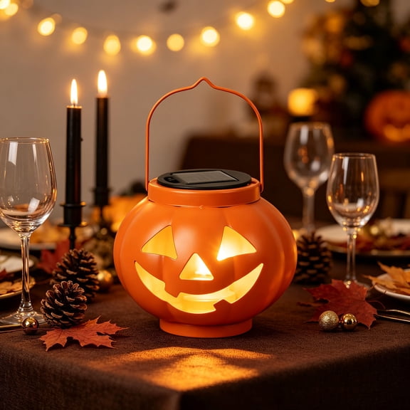 Halloween Decoration Indoor Outdoor Clearance Under $15.00! Halloween Solar Decorative Lights Waterproof Outdoor LED Pumpkin-Shaped Garden Lights For Patios Balconies And Festive Party Decor