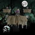 thumbnail image 4 of Halloween Hanging Ghosts Hidden Room Haunted House Horror Skull Glowing Lights Ghost Head Party Scary Decorations, 4 of 17