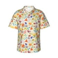 thumbnail image 2 of Picia Insects In Plants Gentle Cotton Regular Fit Short Sleeve Casual Hawaiian Shirt for Men-XX-Large, 2 of 8