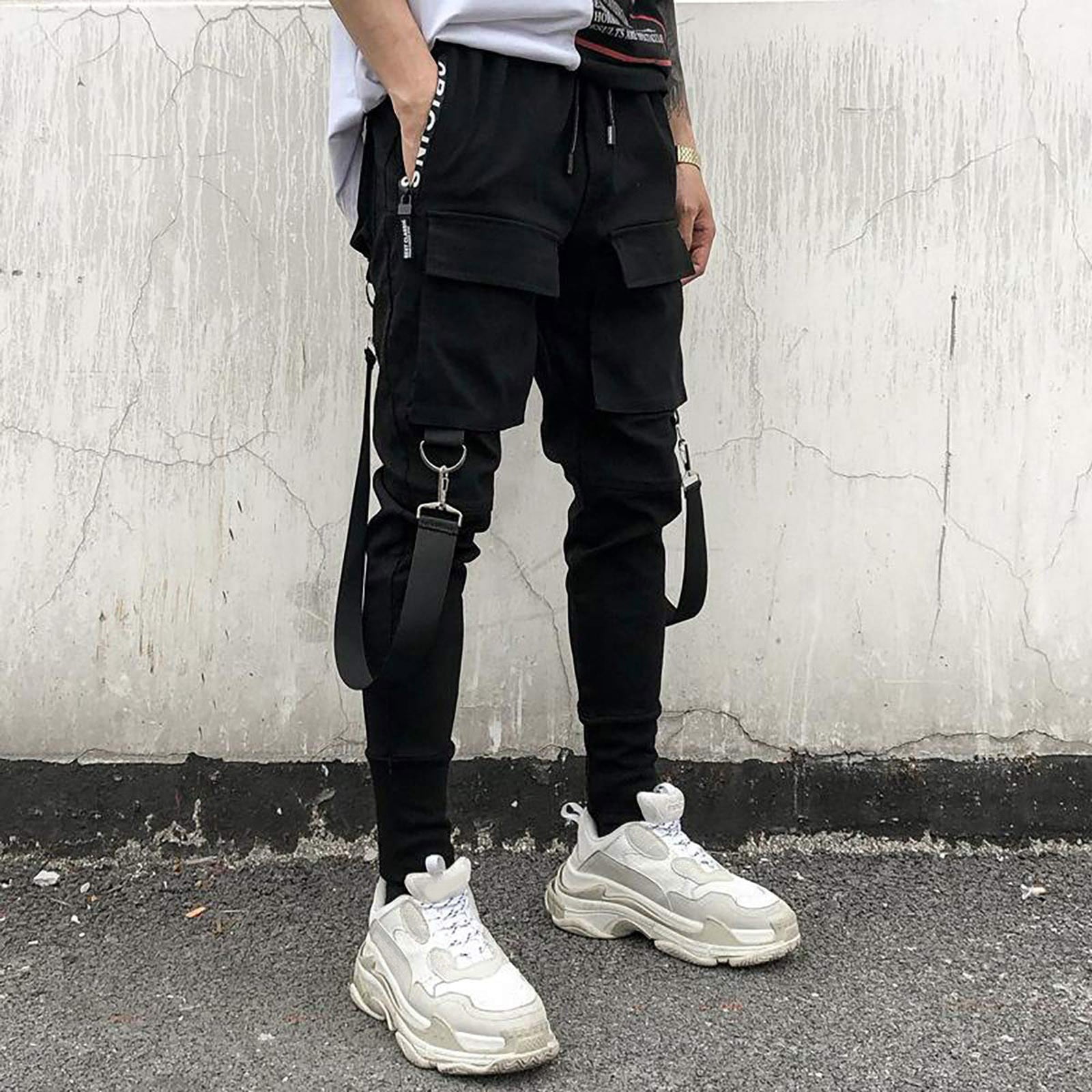onlyliua Grey Sweatpants Men Men s Pockets Pencil Pants Hip Hop Patchwork Ripped Sweatpants Holiday Deals Walmart