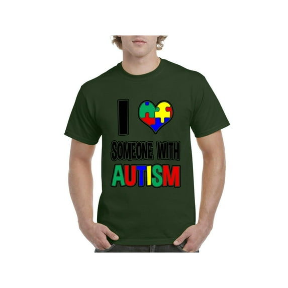 Men's T-Shirt Short Sleeve - I Love Someone With Autism