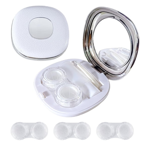 Kit para Estuche de Lentes de Contacto Erewa con Espejo y 3 Estuches para Solución