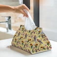 thumbnail image 5 of Goofa Beautiful Bright Birds And Flowers Pattern Triangle Square Tissue Box Cover, Modern PVC Leathe Facial Paper Holder,Decorative Holder/Organizer for Bathroom Vanity Countertop, 5 of 9