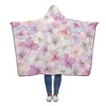 thumbnail image 1 of HATIART Rose Fleurs à Capuchon Couverture 56x80 Pouces Adultes Filles Garçons Couvertures Portables, 1 of 2