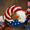 thumbnail image 4 of GASTROPOD 2D Brave Eagle Wings Flag Wreath,Eagle Flag Wreath,Brave Wings Wreath,Eagle Wreath,Independence Day Summer Retro Garland Decorations 4th of July Summer Decorations for Front Door (11.81in), 4 of 7