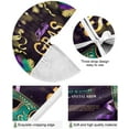 Hidove Mardi Gras Tree Skirt Home Decoration Large Round