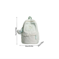 thumbnail image 2 of Girls Plaid Lace Trim Backpack, Compact Daily Bookbag With Lace Trim & Dual Side Pockets, Sweet Stylish Design For School & Office Use (Green), 2 of 5