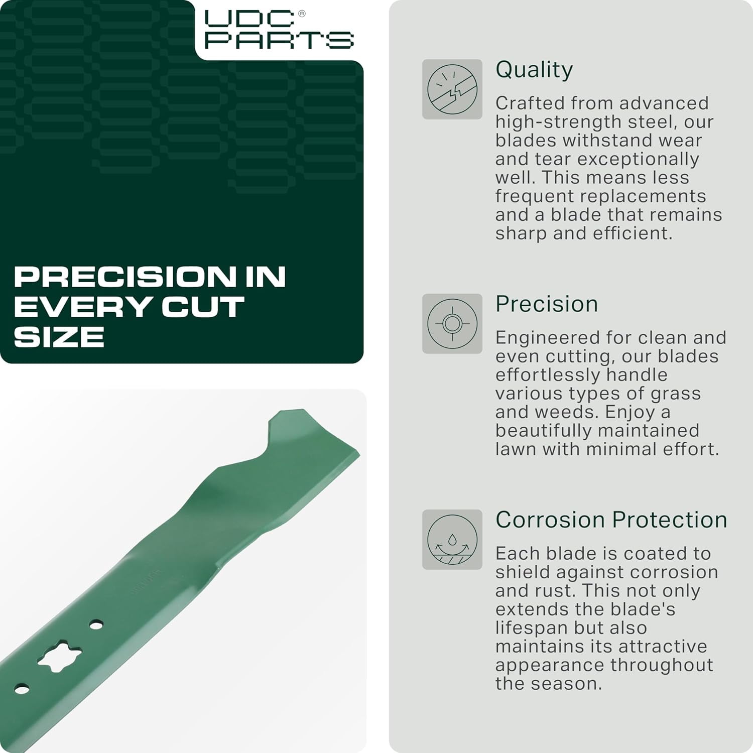 UDC Parts 942-0741A Mulching Blades for Troy Bilt Craftsman MTD Cub Cadet 21 Inch Deck, 2 Pack