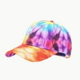 thumbnail image 2 of Gorra de béisbol impresa en 3D para hombre y mujer, con estampado tie dye, ajustable y con cierre snapback, para verano, exterior, sol, unisex., 2 of 6