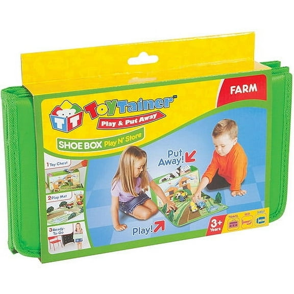 Toytainer Shoe Box Play-N-Store, Farm