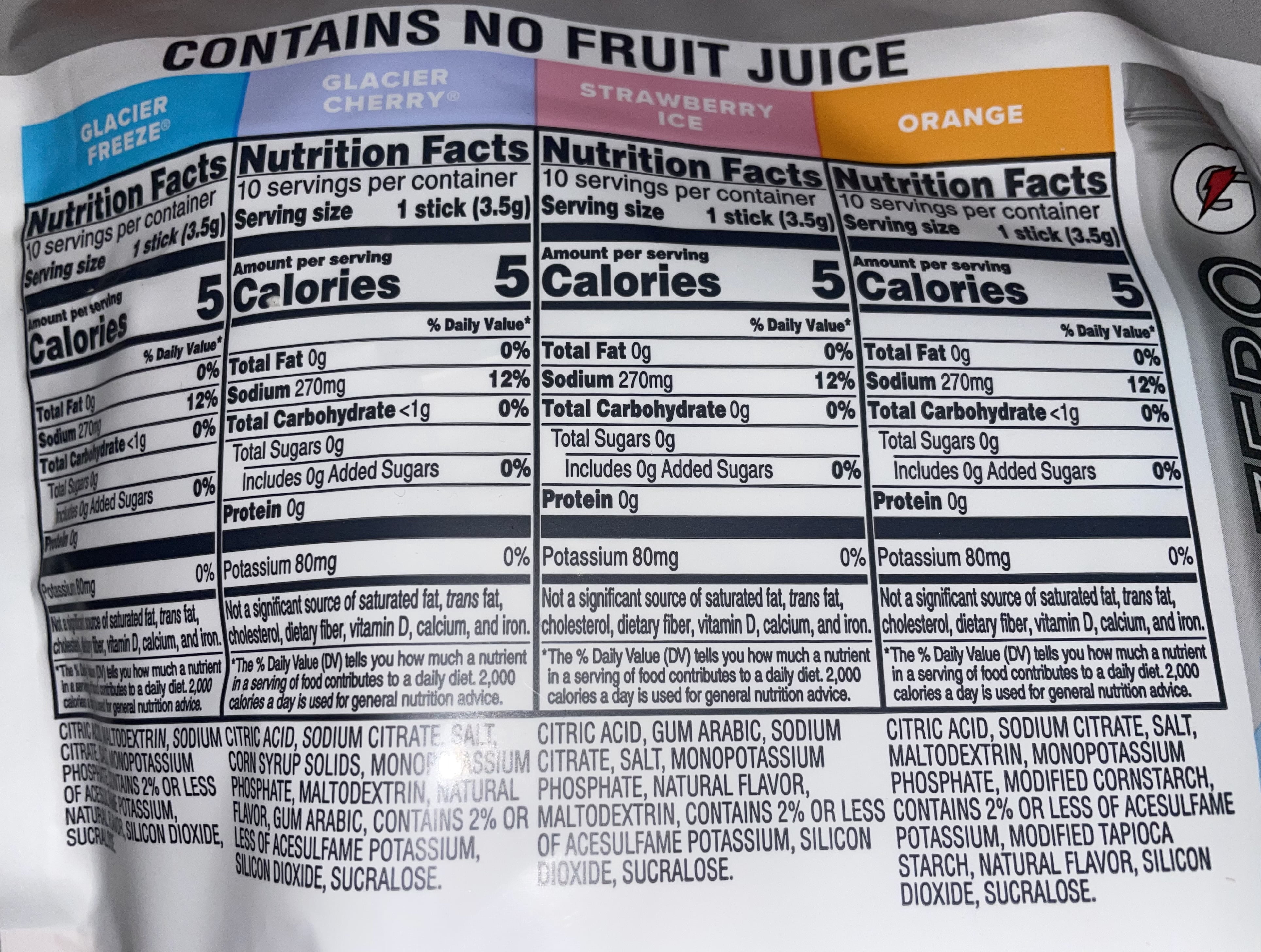 Gatorade G Zero Powder Variety Pack (40 ct.)