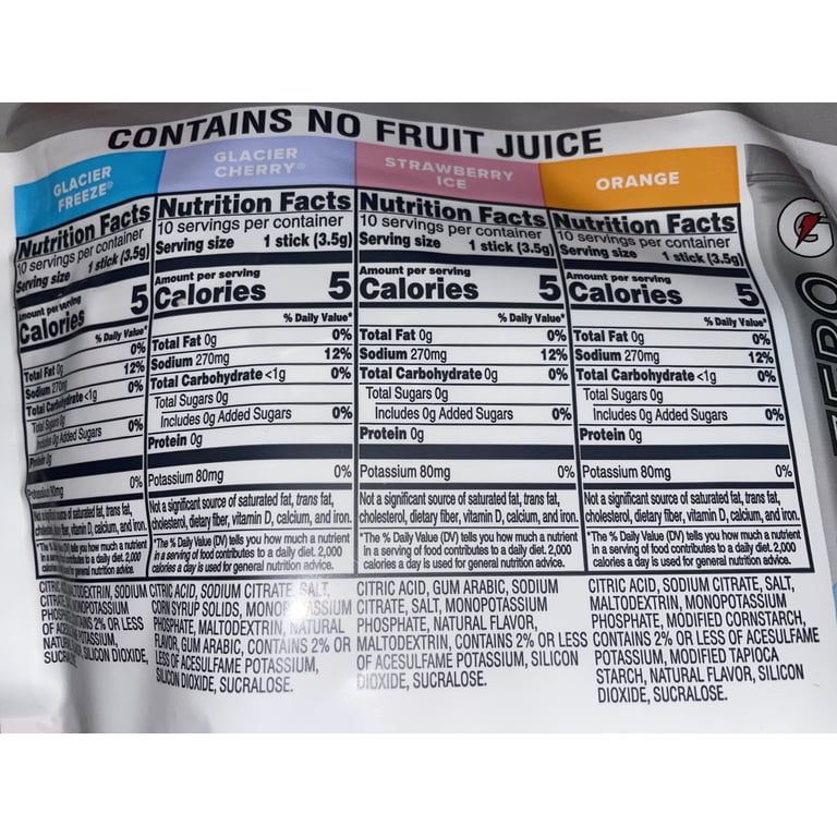 Gatorade, G Zero Powder Variety Pack, 40 ct, 4 Flavors - Walmart.com