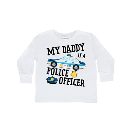 

Inktastic My Daddy is a Police Officer Gift Toddler Boy or Toddler Girl Long Sleeve T-Shirt