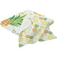 thumbnail image 2 of Summer Multicolored Pineapples Cotton Towel Set 2 Piece, 1 Bath Towels 1 Washcloth, Soft Fast Dry Super Absorbent Face Hand Towel for Bathroom Hotel Gym Spa and Beach, 2 of 7