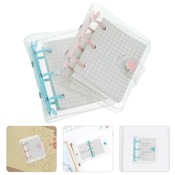 Raindrops  2 Sets Binder Ledger Small Journal Notebook Mini Notebooks Spiral