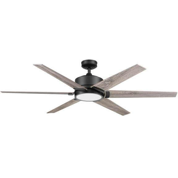 Honeywell Talbert Ceiling Fan, Color Changing LED and Remote Control, 62", Matte Black