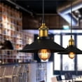 thumbnail image 2 of Ounissouiy Lámpara colgante Industrial Vintage negra, luces Retro nórdicas, pantalla de hierro, lámpara Edison para Loft, jaula de Metal, comedor, campo Iluminación novedosa 26cm Ounissouiy HA024523-02, 2 of 6