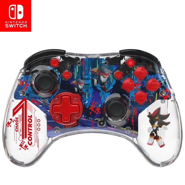 PDP REALMz Wireless Nintendo Switch Pro Controller, Rechargeable LED, Licensed for Nintendo Switch|Lite|OLED: Sonic Shadow Space Colony ARK (with Ful