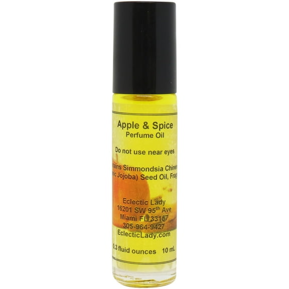 Apple and Spice Perfume Oil, 0.3 Oz Portable Roll-On Fragrance
