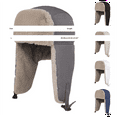 thumbnail image 3 of Breezora Winter Ear Flap Hat For Extreme Weather Windproof Cold Proof Ski Mask With Fleece Lining For Men And Women L Size Blue, 3 of 8