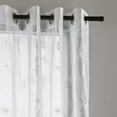 thumbnail image 2 of Bouclair Rideau Transparent à Feuilles Métalliques Blanches 84 X 52 Po (213 X 132 cm), 2 of 3