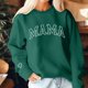 thumbnail image 5 of Sudaderas Penkiiy Mama para mujer Sweatshirt crewneck de gran tamaño holgado Suéter de manga larga para el Día de la Madre L Verde, 5 of 9