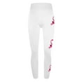 thumbnail image 4 of DDAPJ pyju Breast Cancer Awareness Leggings for Women High Waisted Stretch Yoga Running Pants Ribbon Heart Printed Casual Workout Tights Buttery Soft Milk Silk Legging 90% off Clearance Sale White L, 4 of 5