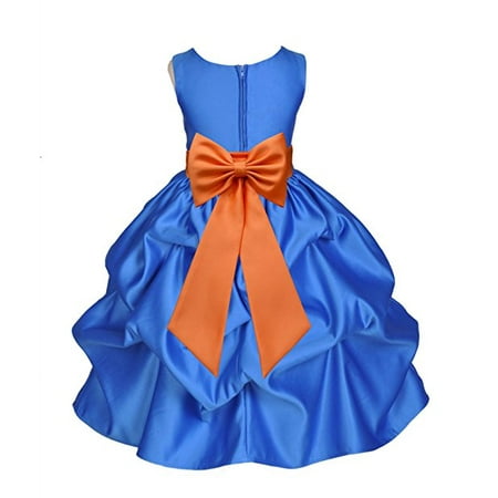Royal Blue And Orange Wedding Reception