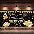 thumbnail image 6 of Gold Stars Farewell Banner Heart Design Glitter Balloons for Goodbye Party Retirement Event Indoor Celebration, 6 of 7