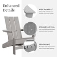 thumbnail image 7 of DUROGREEN® Aria Adirondack Chair Set - Light Gray, 7 of 7