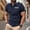 #601-Navy, variant on Haivin Men's Color-blocked Mandarin Collar Shirt, Short Sleeve Pullover with Button Details, for Casual Daily Wear