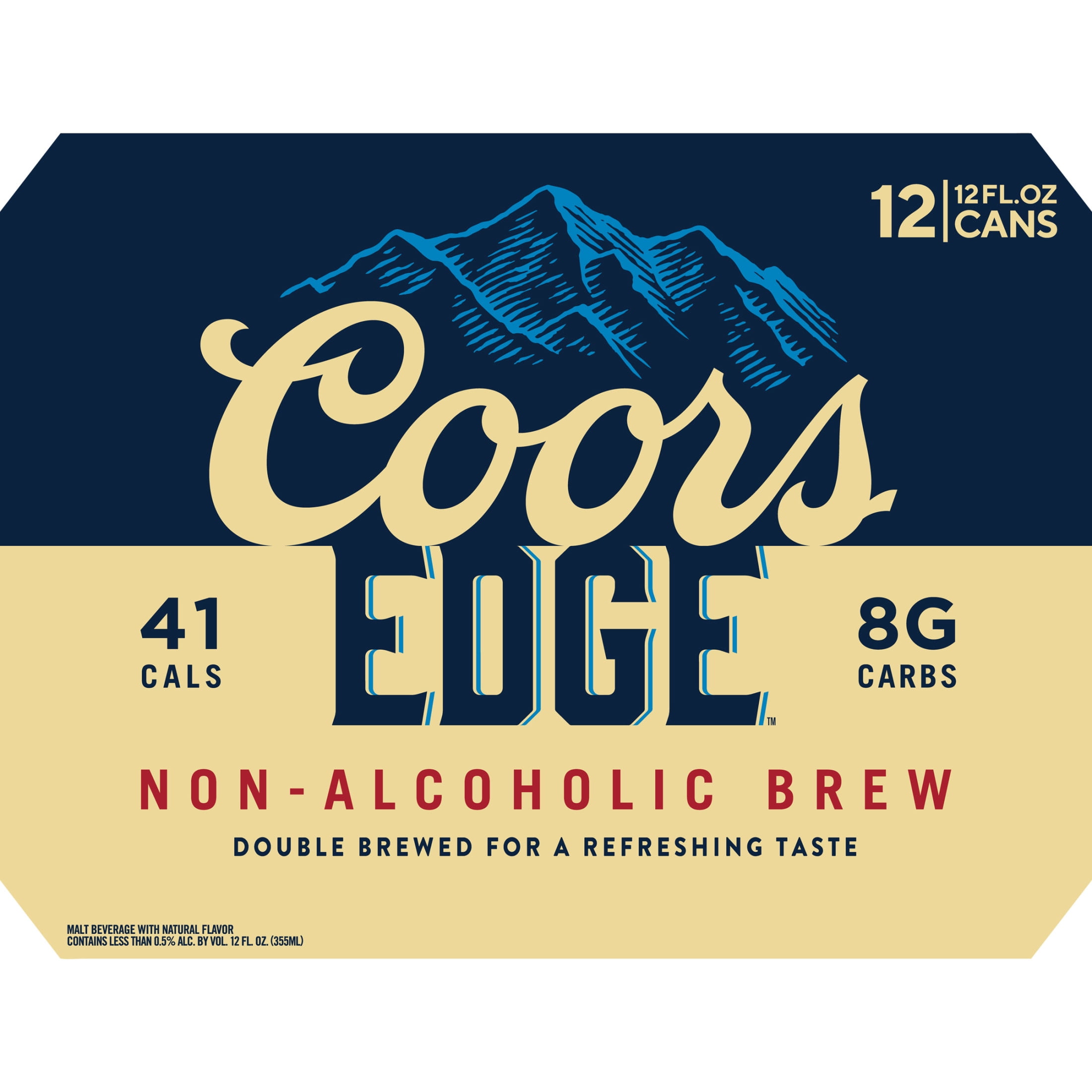 Coors Edge, 12 Pack, 12 fl oz Aluminum Cans, 0.4% ABV