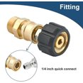 thumbnail image 2 of Pressure Washer Quick Connect Fittings, M22 14mm to 1/4 Inch Quick Connect Pressure Washer Adapter Set, 4 Pieces, 2 of 8