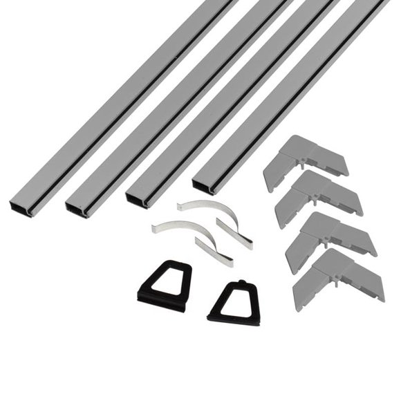 Kit de marcos de pantalla PHIFER de 48 x 0,8 cm, aluminio gris