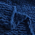 thumbnail image 7 of Carriediosa Chunky Knit Throw Blanket Handmade Soft Throws for Couch Sofa Bed, 50" x 60" Navy Blue, 7 of 7