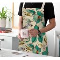 thumbnail image 3 of Delantal floral Chic Delantal de cocina Flores Delantal de cocina para mujer Impermeable Blanco Verde BBQ Delantal 68 * 55cm (WQ0166-4) Sailing Electrónica, 3 of 6