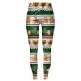 thumbnail image 6 of zaveiop Christmas Leggings for Women High Waisted Santa Claus Print Ankle Length Seasonal Printed Leggings Soft Brushed Pants (Z6-Green, M), 6 of 6