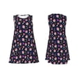 thumbnail image 7 of Daiia Skulls In Floral Print Women's Dresses 2025 Trendy Short sleeve Dresses Casual Baggy Flowy Maxi Sun Dresses, 7 of 7