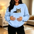 thumbnail image 2 of UDAUDU Pet Pouch Hoodie for Women with Zip Up Pouch for Cat Dog Carrier Hoodie For Small Dogs Hoodie With Zipper Cat Pouch Oversized Sweatshirts for Puppy Kitten Dogs Holder Light Blue XL, 2 of 5