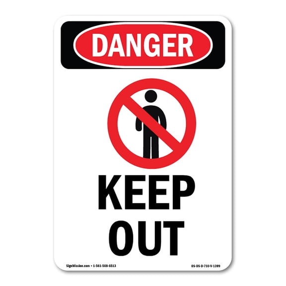 OSHA Danger Sign -  Keep Out | Decal | Protect Your Business, Construction Site, Warehouse & Shop Area |  Made in The USA