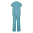 thumbnail image 5 of BADHUB Natural Uniforms Sets for Women Cool Stretch V-Neck Pocket Top and Cargo Pant Solid Color Scrub Set with Regular and Petite Sizes Holiday Deals, 5 of 5