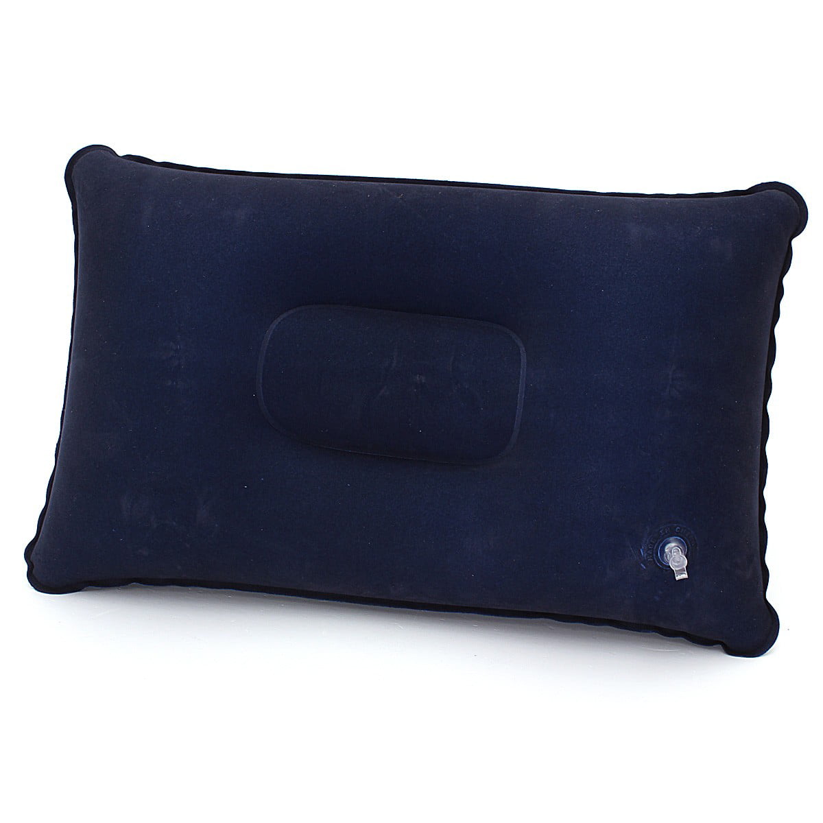 Wenjie Inflatable Pillow Comfortable Outdoor Travel Camping Home Office Sleeping Self-Inflating Portable Pillow PVC Flocking Fleece Dark Blue