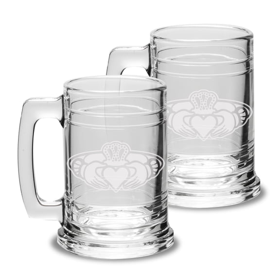 Claddagh Ring Logo 15 oz Colonial Tankard - Set of 2
