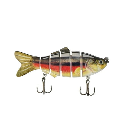 Soumake 10CM/19.4G Sinking Fishing Lure with Sharp Hook 6-Section Multi-jointed Swimbait Realistic 3D Eyes Artificial Hard Bait Outdoor Fishing Accessories
