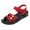 Red, variant on BADHUB Women Flat Sandals With Back Strap Dressy With Adjustable Buckle 2025 Outdoor Non-Slip Walking Slides Shoes Brown 37